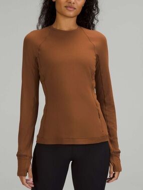 Lululemon rulu run Long-Sleeve Performance Top - Brown 8